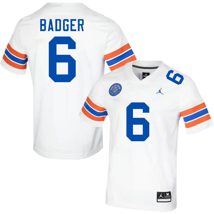 Elijhah Badger Florida Jersey,Florida Gators #6 Elijhah Badger Jersey Youth Uniforms-Throwback White